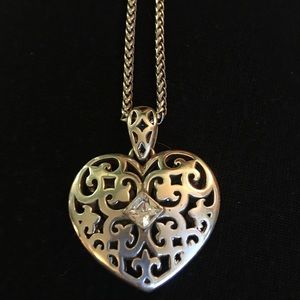Brighton reversible heart necklace